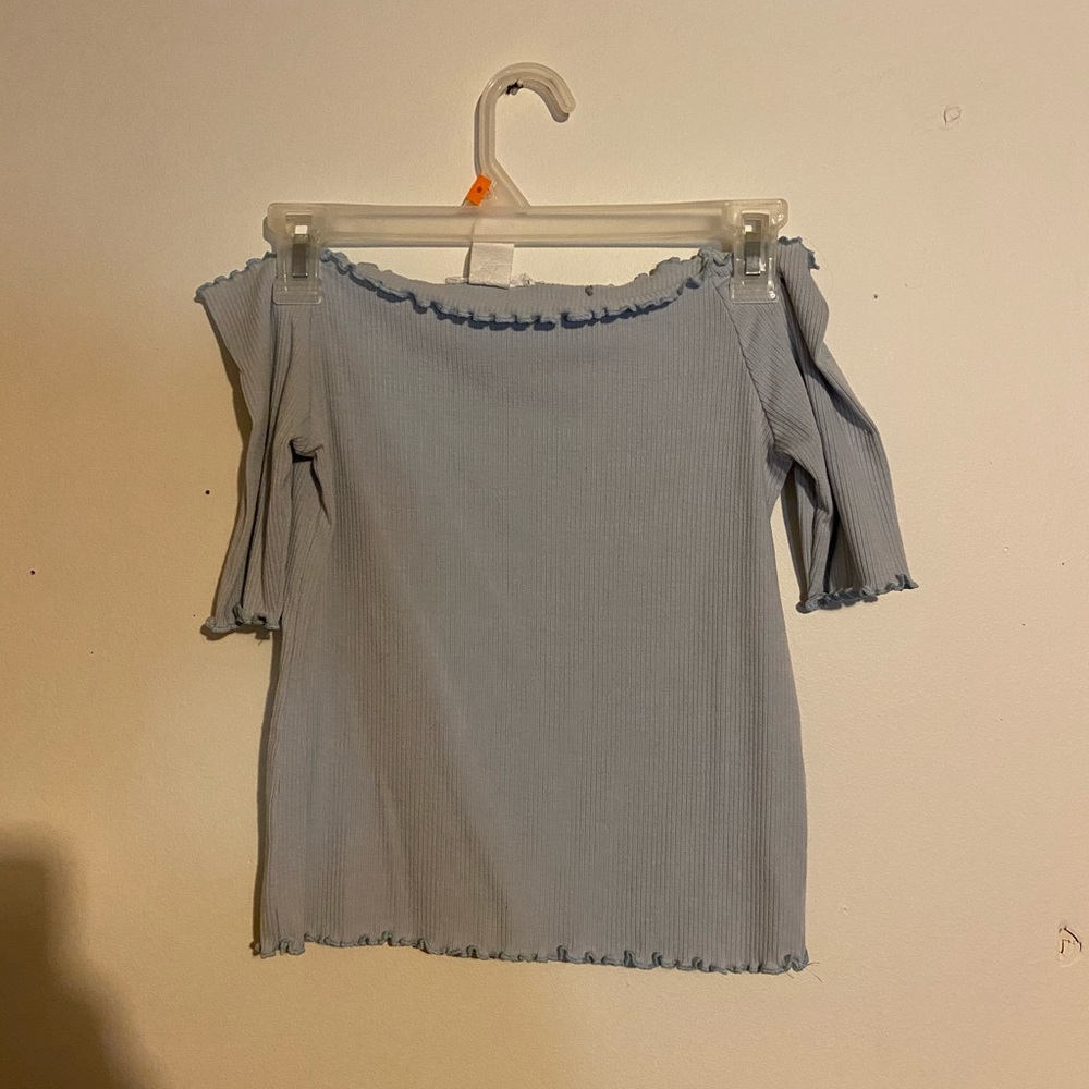 Blue crop top